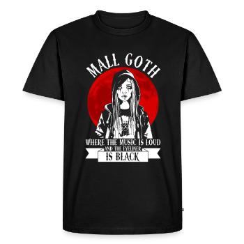 Mall Goth, music loud and eyeliner black Gothic - Men's Premium Organic T-Shirt - black - Front - Nico (187cm)