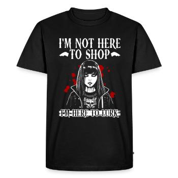 Mall Goth Gothic Grufti Saying Emo - Men's Premium Organic T-Shirt - black - Front - Nico (187cm)