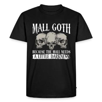 Mall Goth Gothic Grufti Saying Emo - Men's Premium Organic T-Shirt - black - Front - Nico (187cm)