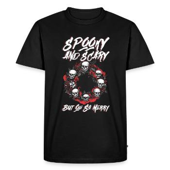 Effrayant effrayant, mais vraiment heureux - Goth - T-shirt Premium bio Homme - noir - Devant - Nico (187cm)