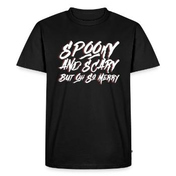 Effrayant effrayant, mais vraiment heureux - Goth - T-shirt Premium bio Homme - noir - Devant - Nico (187cm)