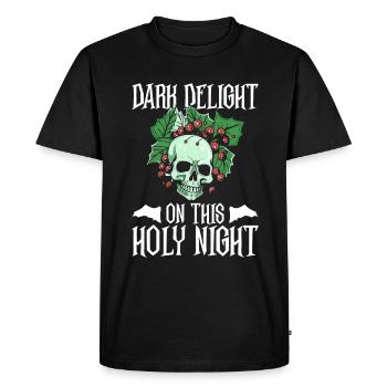 Dark Delight On This Holy Night - Goth Christmas - Men's Premium Organic T-Shirt - black - Front - Nico (187cm)