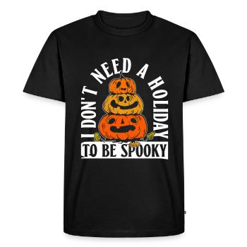 Je n’ai pas besoin de vacances pour être effrayant - T-shirt Premium bio Homme - noir - Devant - Nico (187cm)
