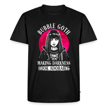 Bubble Goth darkness looks adorable - Goth - Men's Premium Organic T-Shirt - black - Front - Nico (187cm)