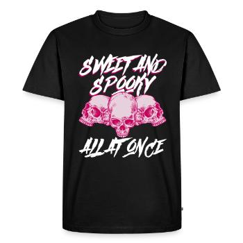 Cute and scary at the same time - Bubble Goth Perky Goth - Men's Premium Organic T-Shirt - black - Front - Nico (187cm)