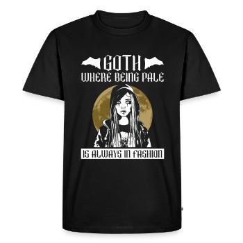 Goth, où être pâle est toujours à la mode - Moontan - T-shirt Premium bio Homme - noir - Devant - Nico (187cm)