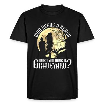 Cimetière Moontan-gothique Goth Fille Disant - T-shirt Premium bio Homme - noir - Devant - Nico (187cm)
