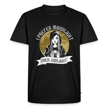Clair de lune avant la lumière du soleil - Moontan Gothic Goth - T-shirt Premium bio Homme - noir - Devant - Nico (187cm)
