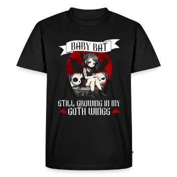 Baby Bat Gothic Goth Grufti Saying - Men's Premium Organic T-Shirt - black - Front - Nico (187cm)