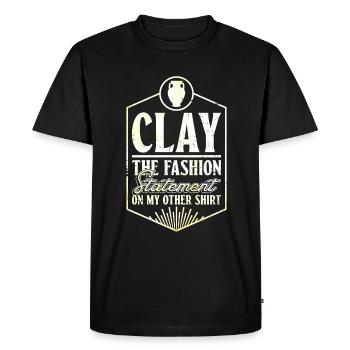 Poterie Poterie Argile Poterie Drôle - T-shirt Premium bio Homme - noir - Devant - Nico (187cm)