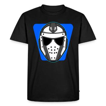 Masque de hockey sur glace - T-shirt Premium bio Homme - noir - Devant - Nico (187cm)