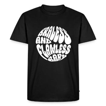 Sans soutien-gorge et sans défaut, bébé - Costume hippie sans soutien-gorge - T-shirt Premium bio Homme - noir - Devant - Nico (187cm)