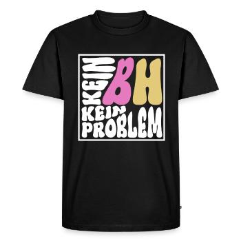 Pas de soutien-gorge Pas de problème - Costume hippie années 70 - T-shirt Premium bio Homme - noir - Devant - Nico (187cm)