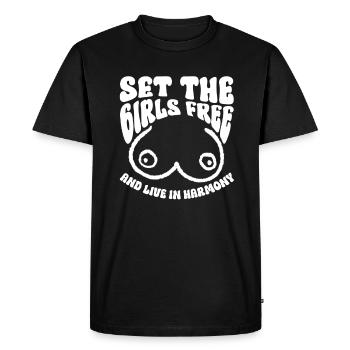 Costume hippie sans soutien-gorge - T-shirt Premium bio Homme - noir - Devant - Nico (187cm)