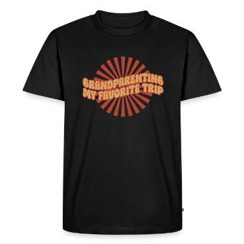 Grandparenting My Favorite Trip - Hippie Costume - Men's Premium Organic T-Shirt - black - Front - Nico (187cm)