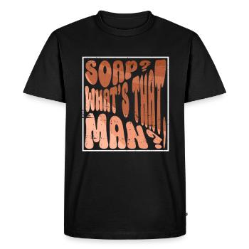 Savon? Qu’est-ce que c’est, mec? - Costume hippie Tie Dye - T-shirt Premium bio Homme - noir - Devant - Nico (187cm)