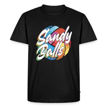 Sandy Balls - Volleyball de plage amusant - T-shirt Premium bio Homme - noir - Devant - Nico (187cm)