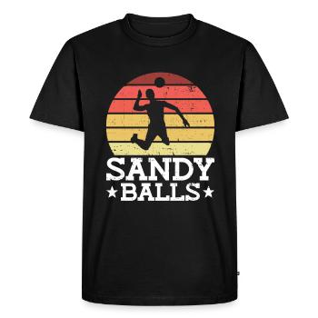 Sandy Balls - Volleyball de plage amusant - T-shirt Premium bio Homme - noir - Devant - Nico (187cm)