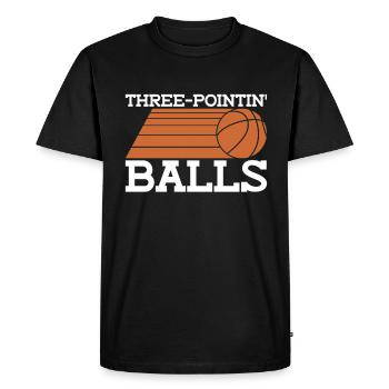 Balles à trois points - Basketball amusant - T-shirt Premium bio Homme - noir - Devant - Nico (187cm)