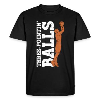 Balles à trois points - Basketball amusant - T-shirt Premium bio Homme - noir - Devant - Nico (187cm)