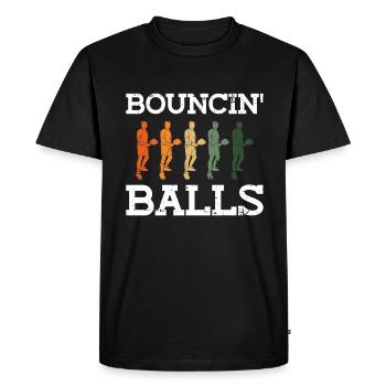 Bouncin' Balls - Lustiger Pickleball - T-shirt Premium bio Homme - noir - Devant - Nico (187cm)