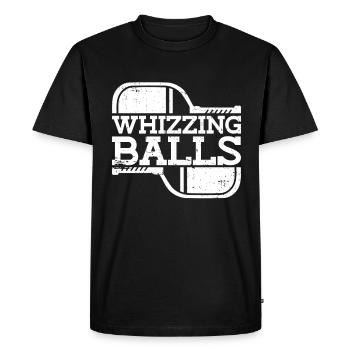 Hissing Balls - Funny Pickleball - Men's Premium Organic T-Shirt - black - Front - Nico (187cm)