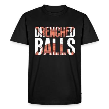 Balles trempées - Drôle de football américain - T-shirt Premium bio Homme - noir - Devant - Nico (187cm)