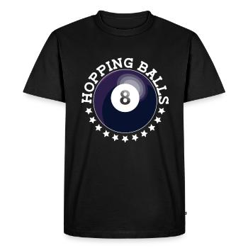 Boules rebondissantes - Billard amusant - T-shirt Premium bio Homme - noir - Devant - Nico (187cm)
