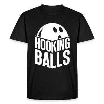 Balles à crocheter - Funny Bowling - T-shirt Premium bio Homme - noir - Devant - Nico (187cm)