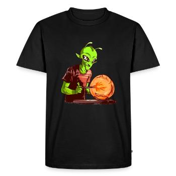 Alien comme souffleur de verre - souffleurs de verre souffleurs de verre - T-shirt Premium bio Homme - noir - Devant - Nico (187cm)