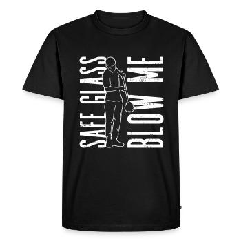 Safe Glass Blow Me - Souffleur de verre soufflé - T-shirt Premium bio Homme - noir - Devant - Nico (187cm)