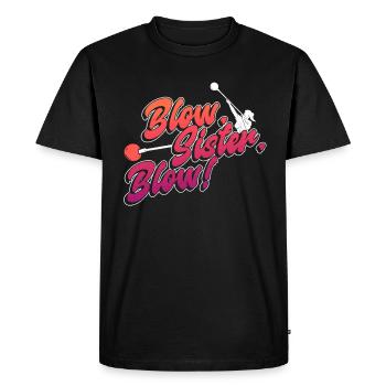 Fellation, sœur, fellation ! - Souffleurs de verre soufflés - T-shirt Premium bio Homme - noir - Devant - Nico (187cm)