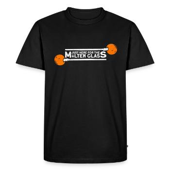Seulement ici pour le verre fondu - soufflage de verre - T-shirt Premium bio Homme - noir - Devant - Nico (187cm)