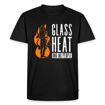 Verre - chaleur - et personne - souffleurs de verre - T-shirt Premium bio Homme - noir - Devant - Nico (187cm)