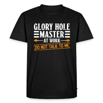 Glory Hole Master At Work Do Not Talk Glassblower - Men's Premium Organic T-Shirt - black - Front - Nico (187cm)