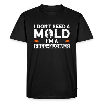 Je n’ai pas besoin d’un moule - soufflage de verre - T-shirt Premium bio Homme - noir - Devant - Nico (187cm)