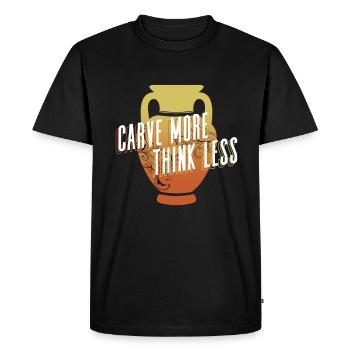 Carve More - Think Less - Cameo Glass - T-shirt Premium bio Homme - noir - Devant - Nico (187cm)