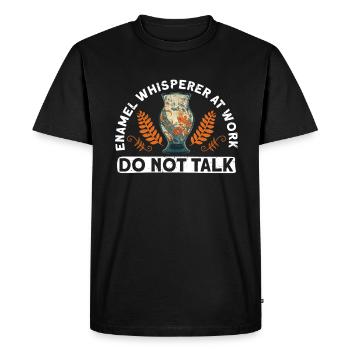 Chuchoteur d’émail au travail - Ne parlez pas - - T-shirt Premium bio Homme - noir - Devant - Nico (187cm)