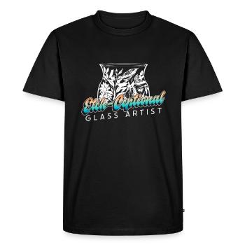 Artiste verrier Gravional - Gravure sur verre - T-shirt Premium bio Homme - noir - Devant - Nico (187cm)