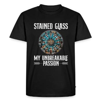 Vitrail - Ma passion incassable - - T-shirt Premium bio Homme - noir - Devant - Nico (187cm)