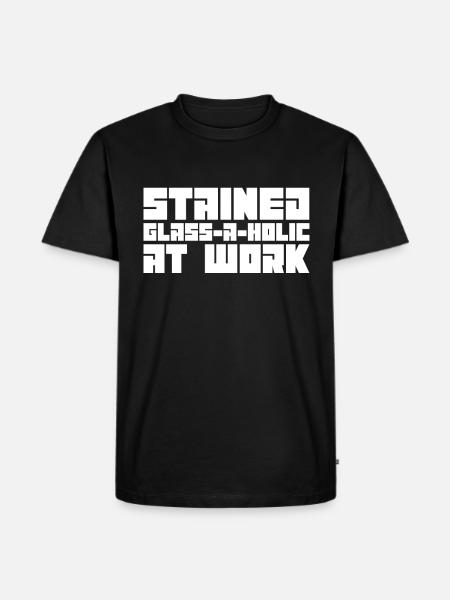 Vitrail A-Holic au travail - - T-shirt Premium bio Homme - noir