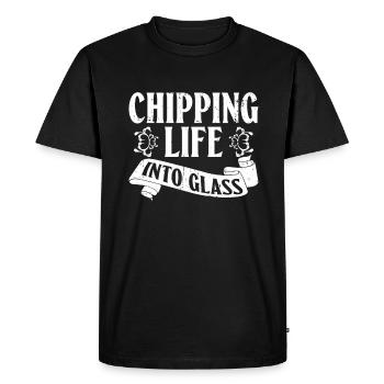 Écailler la vie dans le verre - Chip Work Glaskünstler - T-shirt Premium bio Homme - noir - Devant - Nico (187cm)