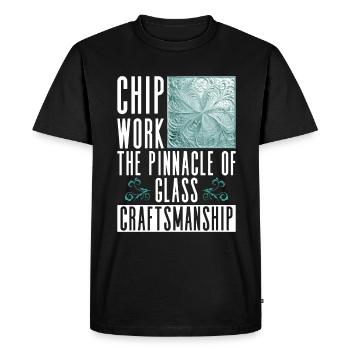 Chip Work - Le summum de l’artisanat du verre - Chip - T-shirt Premium bio Homme - noir - Devant - Nico (187cm)