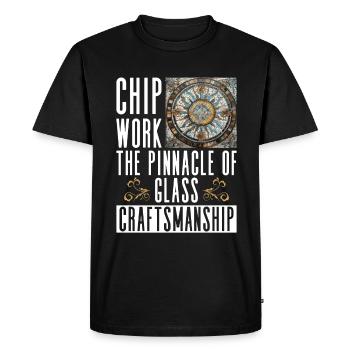 Chip Work - Le summum de l’artisanat du verre - Chip - T-shirt Premium bio Homme - noir - Devant - Nico (187cm)