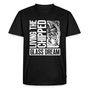 Living the dream of shattered glass - Chip Work - Men's Premium Organic T-Shirt - black - Front - Nico (187cm)