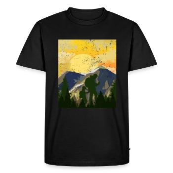 Montagnes de géocachette Father Son - Geocaching Geocacher - T-shirt Premium bio Homme - noir - Devant - Nico (187cm)