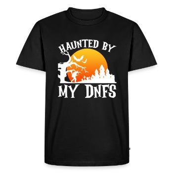 Suivi par mes DNF - Geocaching Geocacher - T-shirt Premium bio Homme - noir - Devant - Nico (187cm)
