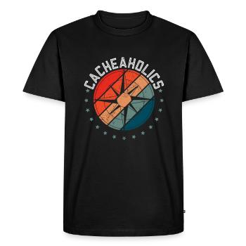 Cacheaholics - Geocaching Geocacher - T-shirt Premium bio Homme - noir - Devant - Nico (187cm)