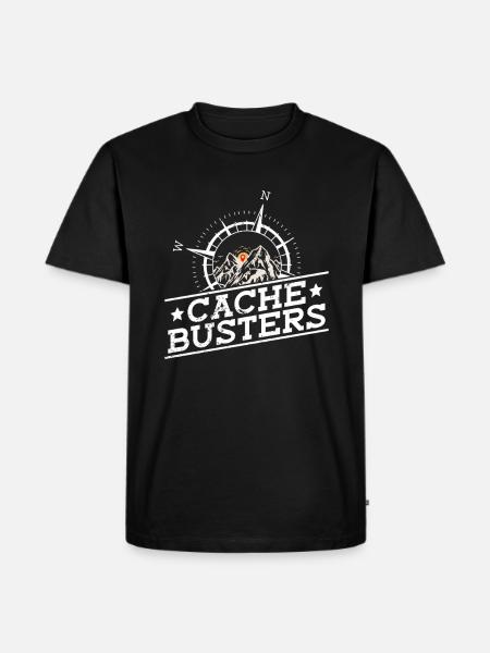 Cache Busters - Geocaching Geocacher - Men's Premium Organic T-Shirt - black