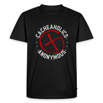 Cacheaholics Anonymous - Geocaching Geocacher - T-shirt Premium bio Homme - noir - Devant - Nico (187cm)
